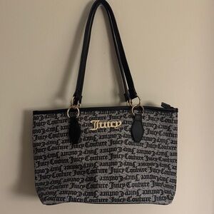 Juicy Couture Monogram Black and Gray Tote